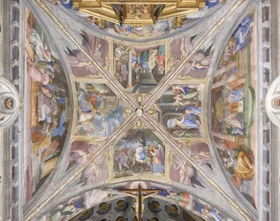 Voûte du chœur avec des scènes de la vie de la Vierge Marie
