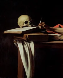 Saint Jérôme écrivant, vers 1604 (détail)