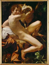Saint Jean-Baptiste jeune garçon (peinture sur toile)