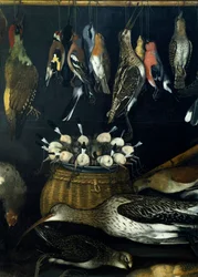 Nature morte avec oiseaux (détail)