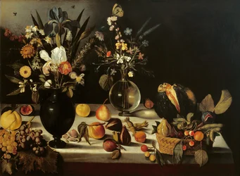Nature morte avec fleurs et fruits