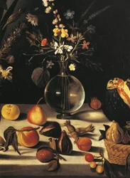 Nature morte avec fleurs et fruits (détail)
