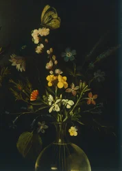 Nature morte avec fleurs et fruits, par Maître de la nature morte de Hartford, vers 1600-10