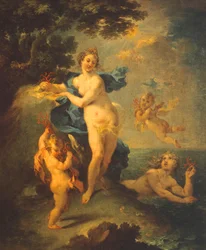 Nymphes avec des coraux