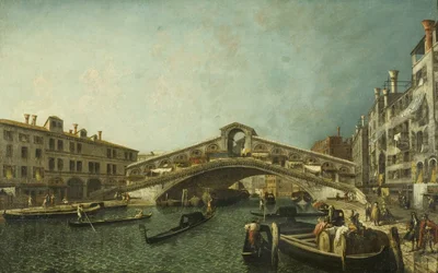 Le Pont du Rialto, Venise, vers 1740