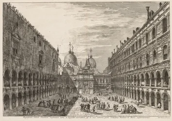 Vues de Venise : La Cour du Palais Ducal, 1741