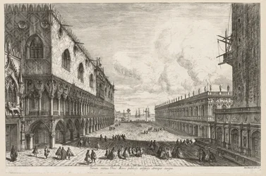 Vues de Venise : La Piazzetta, 1741