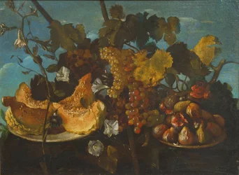 Nature morte au raisin, à la figue et à la moelle