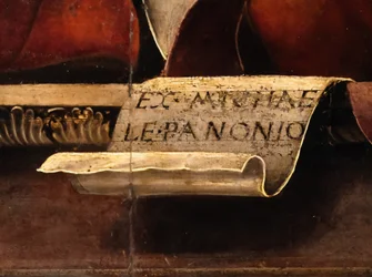 La muse Thalia, détail, vers 1456-57 (huile et tempera sur peuplier)