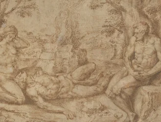 Adam et Ève pleurant la mort d