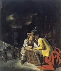 Soldats jouant aux dés