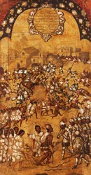 La conquête du Mexique, panneau V, vers 1696-1715
