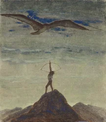 Le Signe du Sagittaire (du cycle "Zodiaque") par Ciurlionis, Mikalojus Konstantinas (1875-1911)