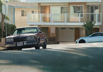 Banlieue californienne en fin d
