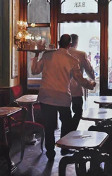 Serveurs dansants, 2019 (huile sur lin)