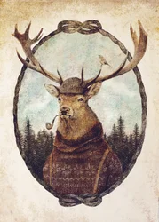 Des cerfs vêtus de tenues douillettes