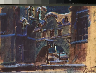 Décor préparatoire pour La Dame de Pique de Piotr Tchaikovski