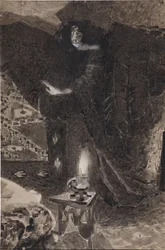 Illustration du poème Le Démon de Mikhail Lermontov, 1890-1900