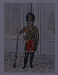 Officier du régiment de cavalerie des gardes de la vie en 1764-1796, début des années 1840