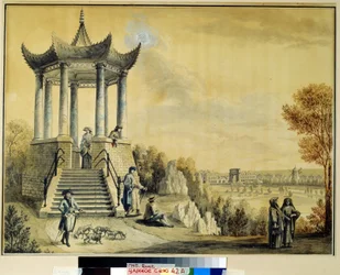 Le pavillon grand caprice dans le parc Catherine à Tsarkoie Selo