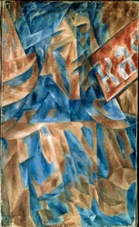 Femme dans un café (Peinture de Mikhail Vasilyevich Le Dantyu)