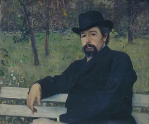 Portrait du peintre Nikolaï Alexandrovitch Yaroshenko 1846-1898, 1897