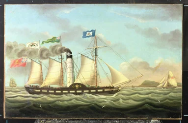 Le paquebot à vapeur "Saint Patrick" sur la ligne Liverpool-Dublin, 1827