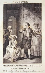 Mr Kemble et Mrs Siddons dans les rôles de Mr et Mrs Beverley, frontispice de « The Gamester » d