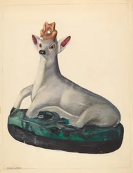 Figurine de cerf, vers 1936
