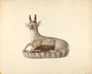 Figurine de cerf, vers 1938