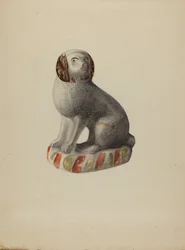 Figurine de chien allemand de Pennsylvanie, vers 1937