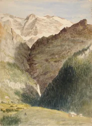 Glacier et chutes, 1863