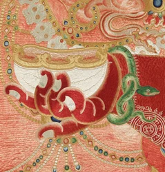 (détail) de Thangka impérial brodé en soie