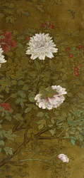 Pivoines et papillon