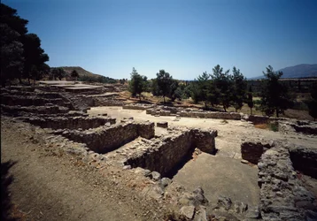 Civilisation minoenne : vue des ruines du site de Haghia Triada