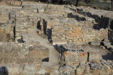 Site archéologique minoen de Phaistos, vue sur le complexe nord-est