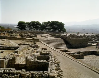 Vue des ruines de Phaistos, 2700-1200 av. J.-C.