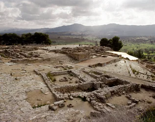 Vue des ruines de Phaistos, 2700-1200 av. J.-C.