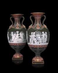 Paire de vases, "Les altérés et les frileux", 1879