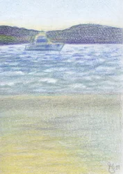 Un bateau sur une plage paisible