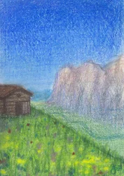 Une cabane paisible à la montagne