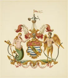 Armoiries de la Société des Marchands Aventuriers, vers 1830