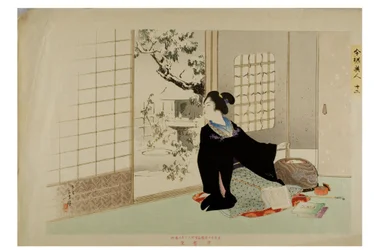 Observation de la neige. De la série Modern Beauties, c.1897-1899 (gravure sur papier)
