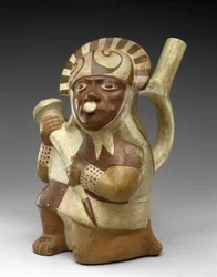 Vase effigie de guerrier agenouillé