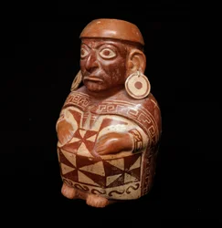 Art précolombien, civilisation mochica : vase représentant le Textile