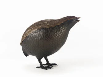 Boîte à Encens en forme de Caille, une paire, Tokyo, période Edo