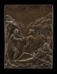 Cacus volant le bétail de Géryon à Hercule