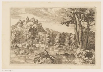 Paysage avec pêcheurs