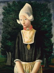 Femme hollandaise (huile sur toile)