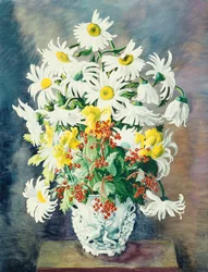 Marguerites blanches dans un vase